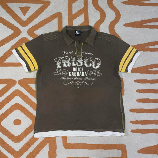Dolce & Gabbana 00s Printed Polo Shirt XL