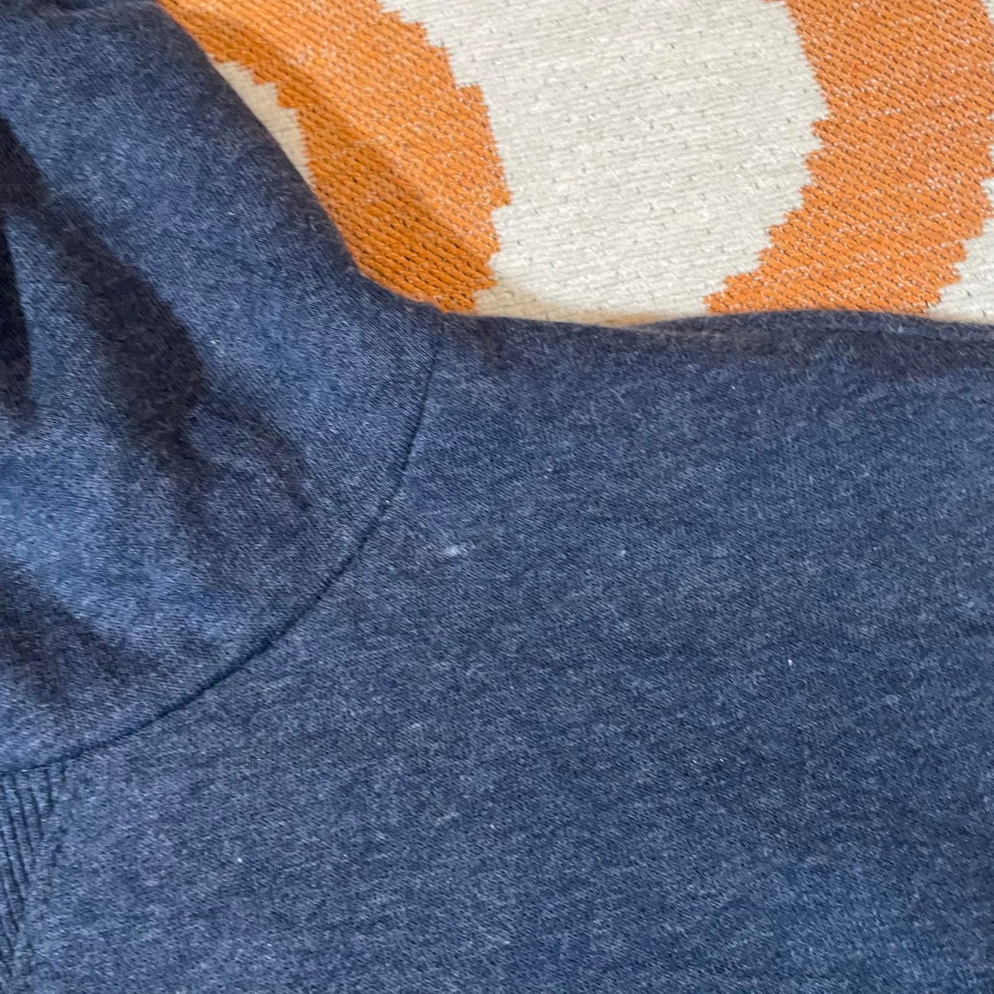 Quiksilver 00s Navy Logo Print Hoodie L