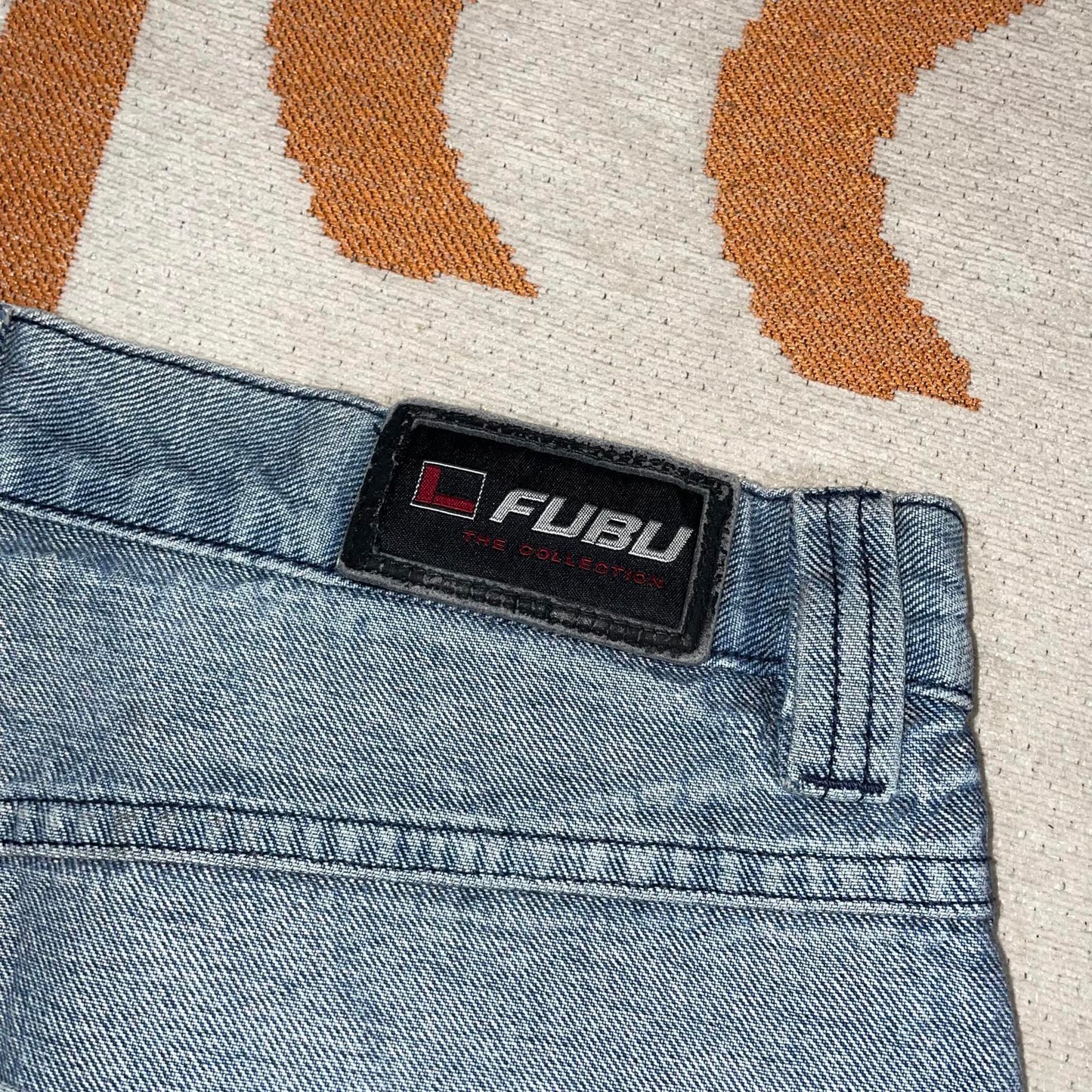 Fubu 90s Baggy Light Blue Denim Carpenter Jeans 36x34