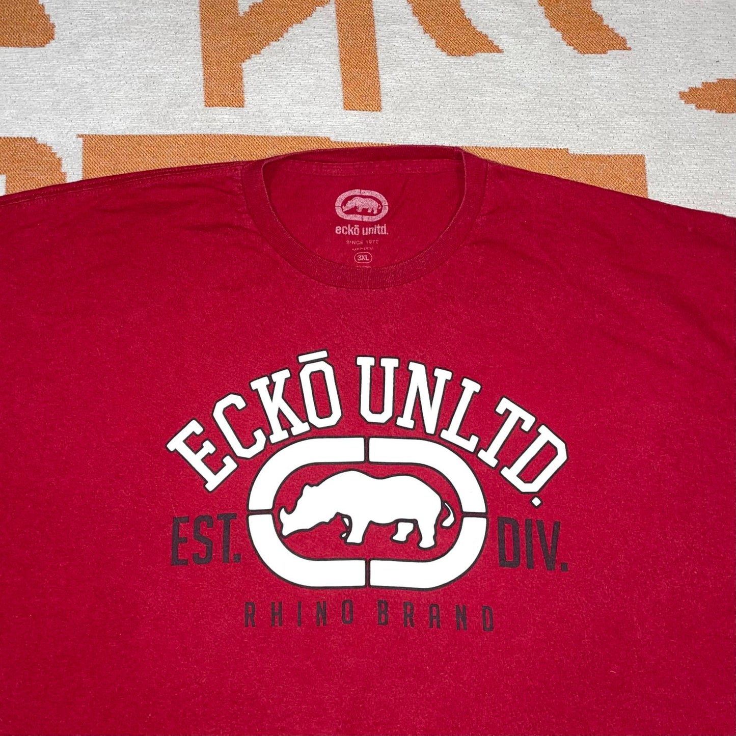 Ecko Unltd. 00s Rhino Graphic Red T-Shirt 3XL