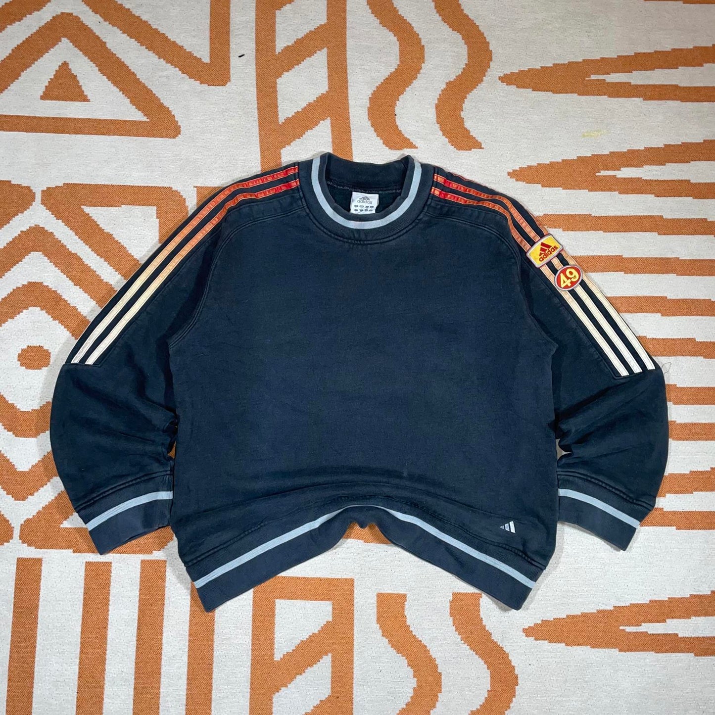 Adidas 00s Embroidered Stripes Racing Sweatshirt M