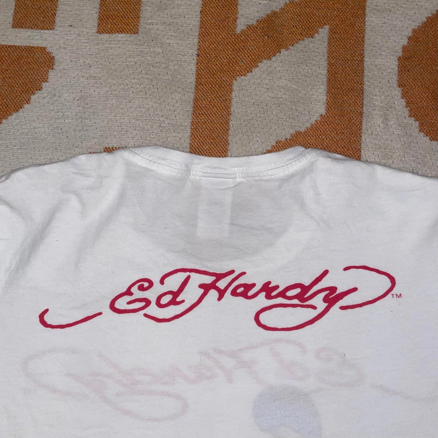 Ed Hardy 00s Embellished Skull T-Shirt L