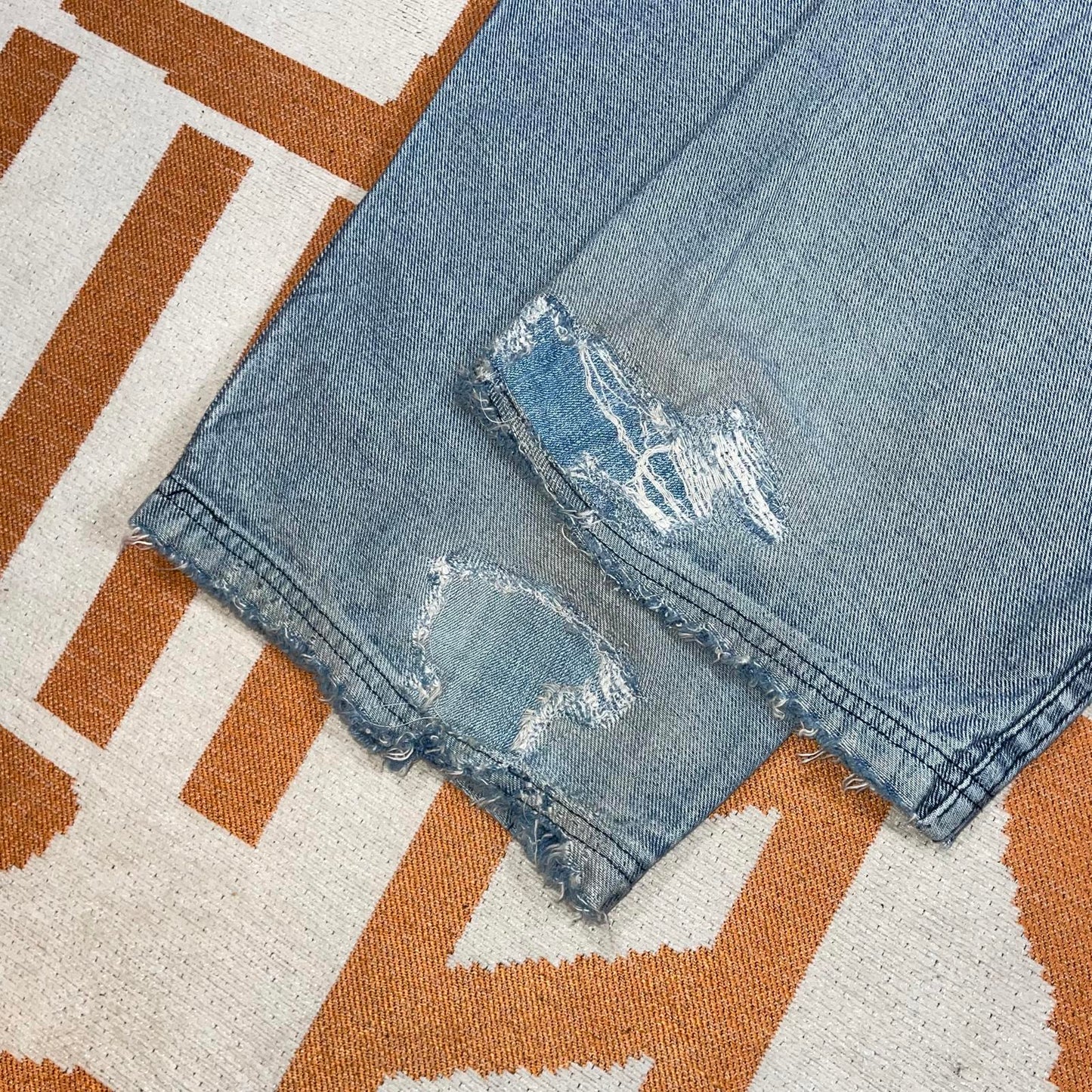 Fubu 90s Baggy Light Blue Denim Carpenter Jeans 36x34