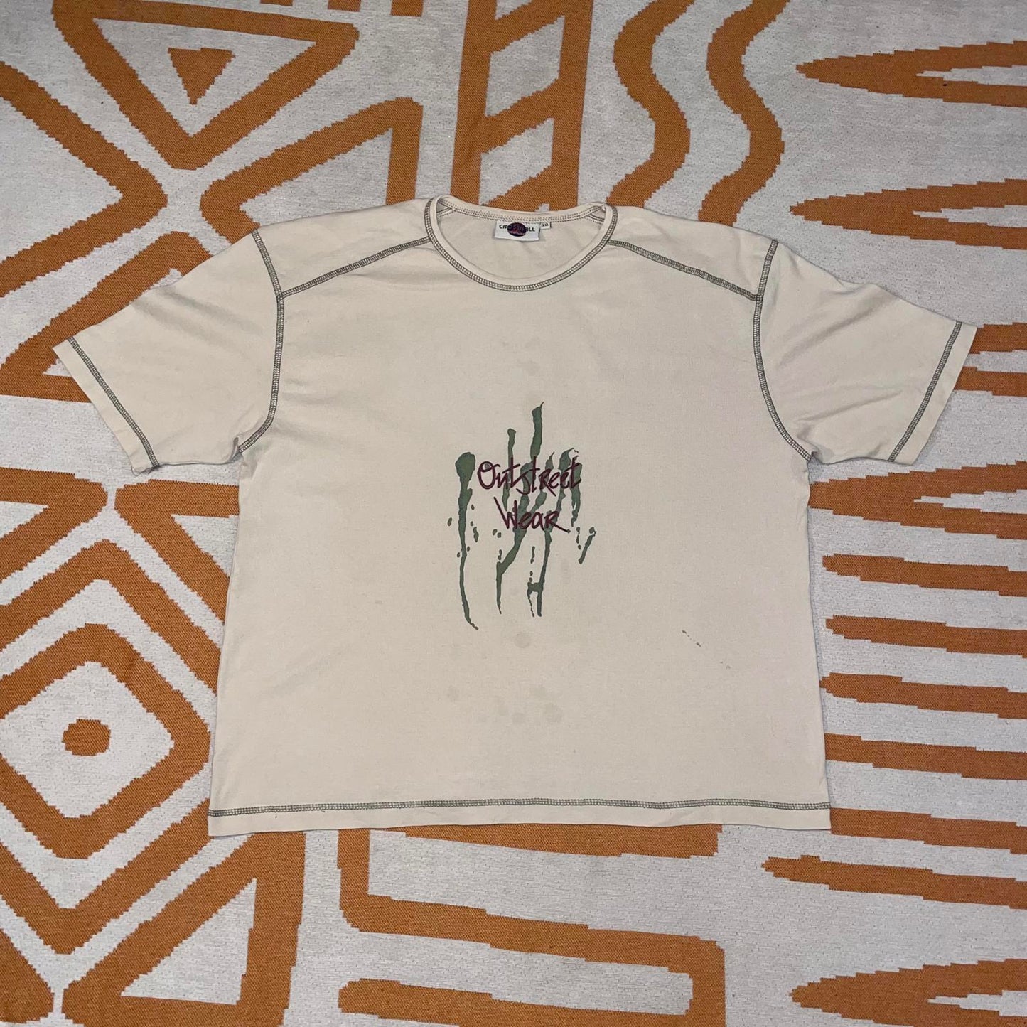 Crossball 00s Textured Graphic T-Shirt XXL