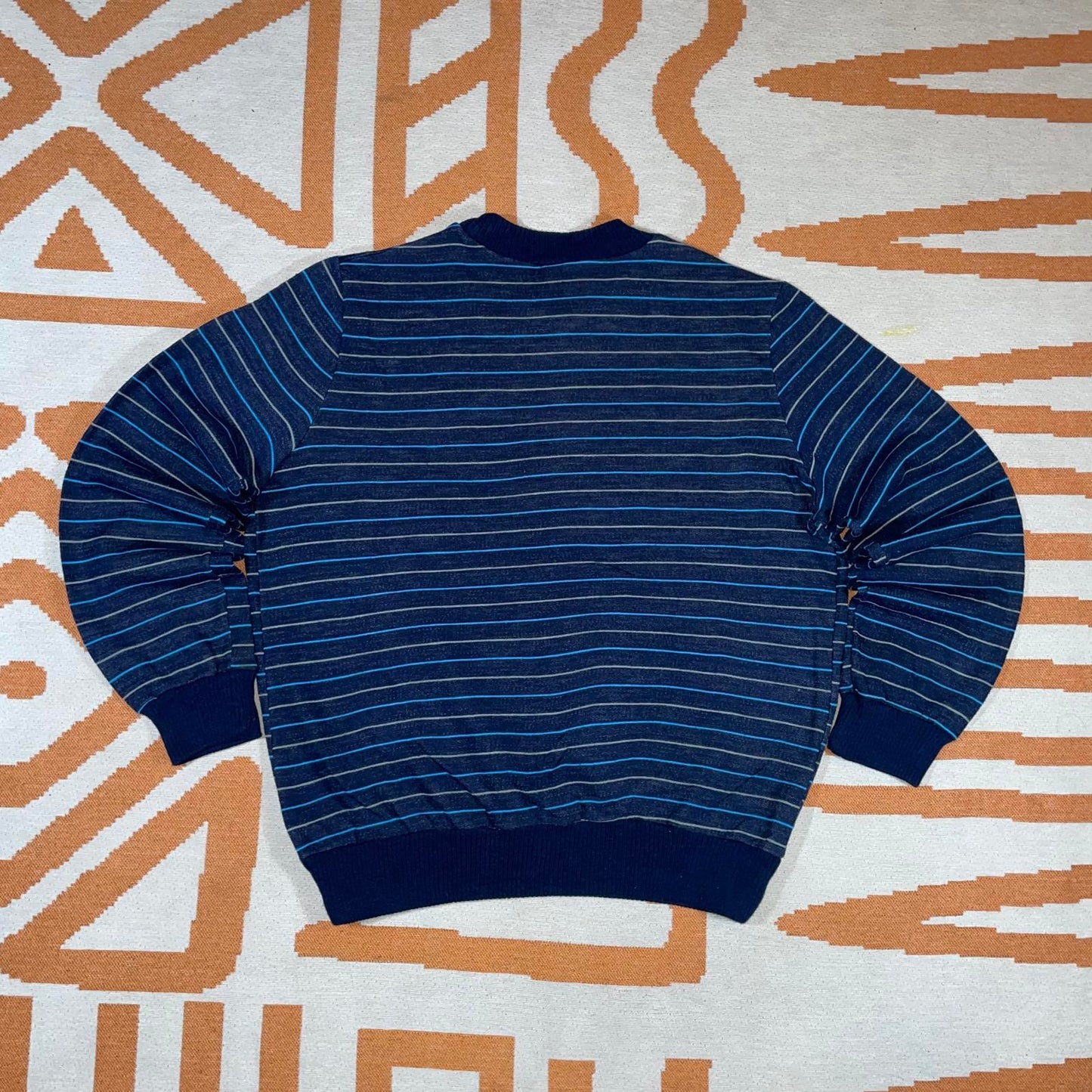 Adidas 90s Striped Knit Printed Jumper M
