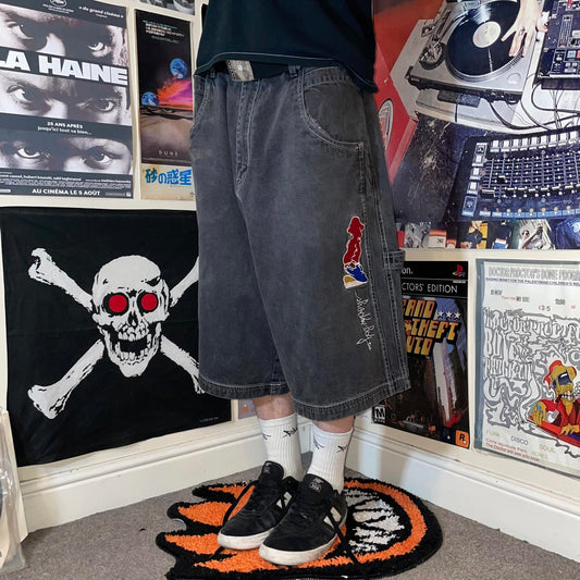 Shadow Boy 90s Embroidered Baggy Jorts 42x15