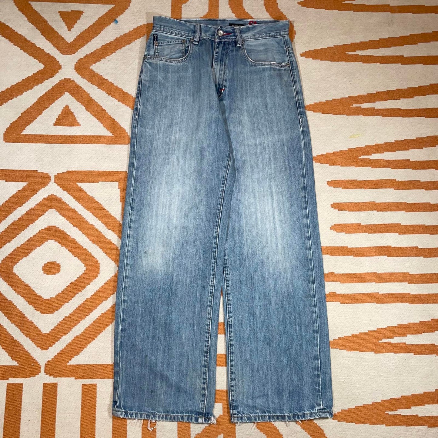 Ecko Unltd. 00s Embroidered Baggy Light Blue Denim Jeans 31x32