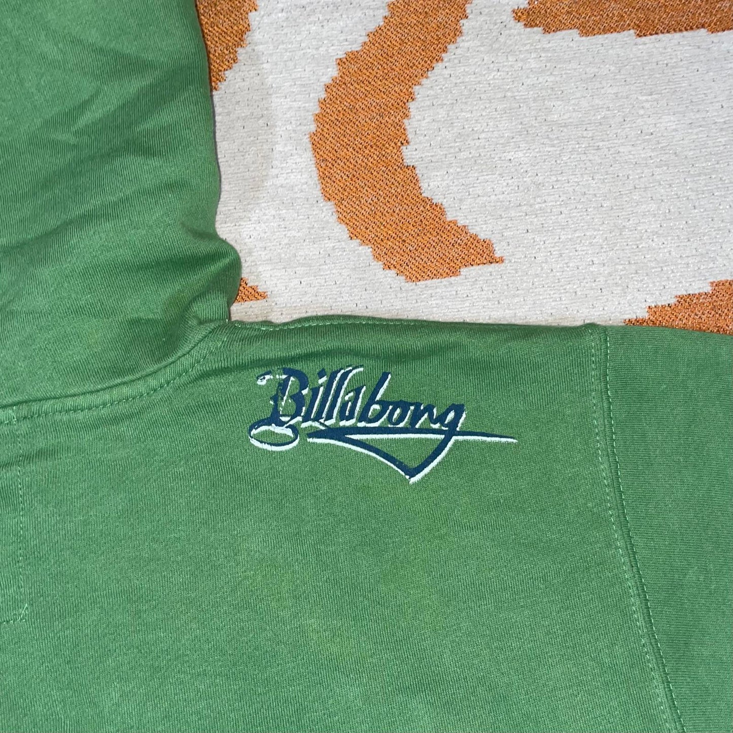 Billabong 00s Graphic Surf Green Zip Hoodie XL