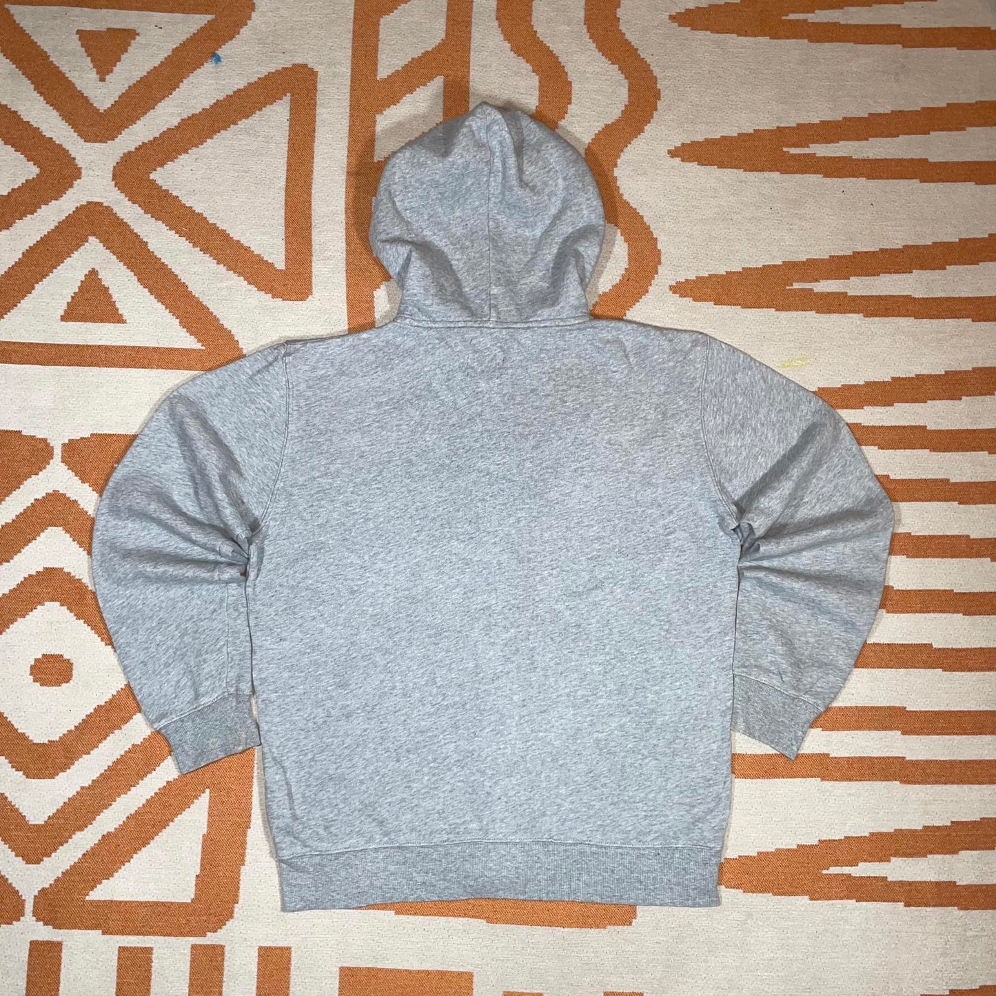 Quiksilver 00s Grey Zip Logo Print Hoodie S