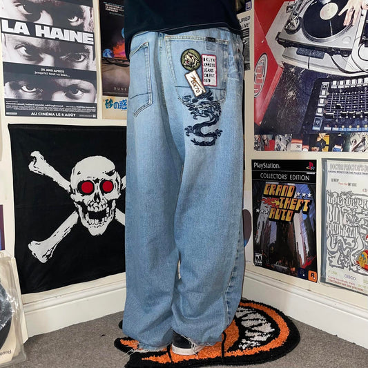 Brooklyn Xpress 90s Baggy Dragon Jeans 36x34