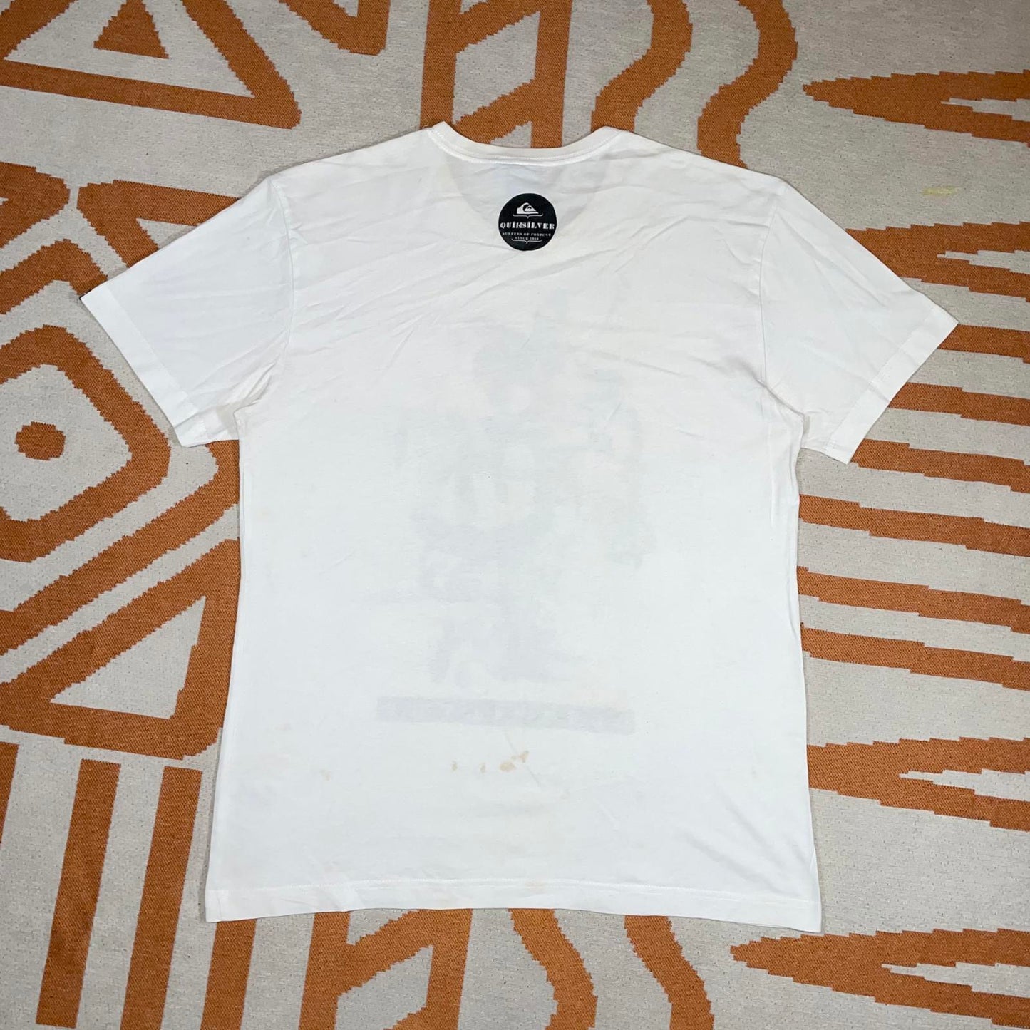 Quiksilver 00s Collage Art Graphic T-Shirt XL