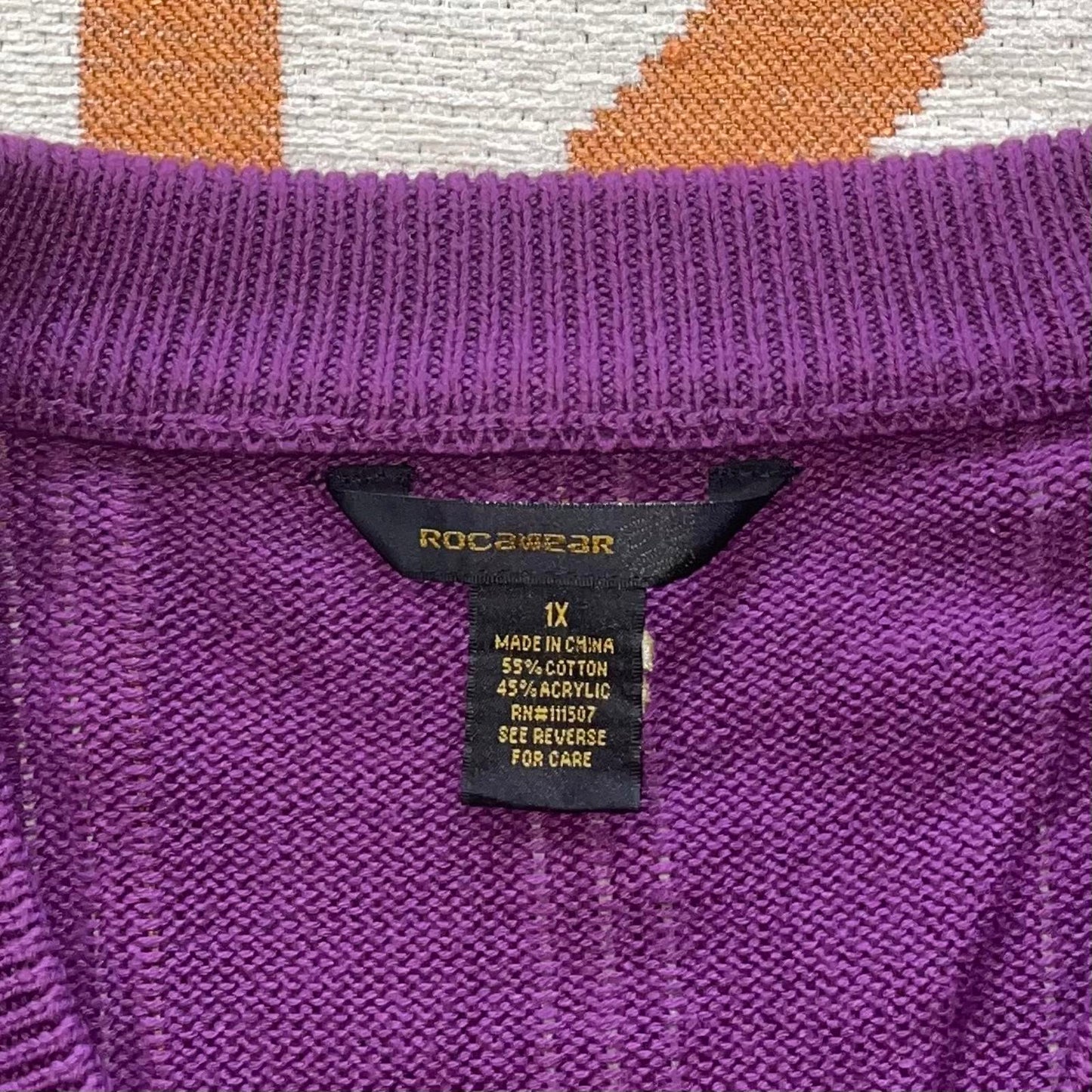00s Rocawear Knit V-Neck Sweater L