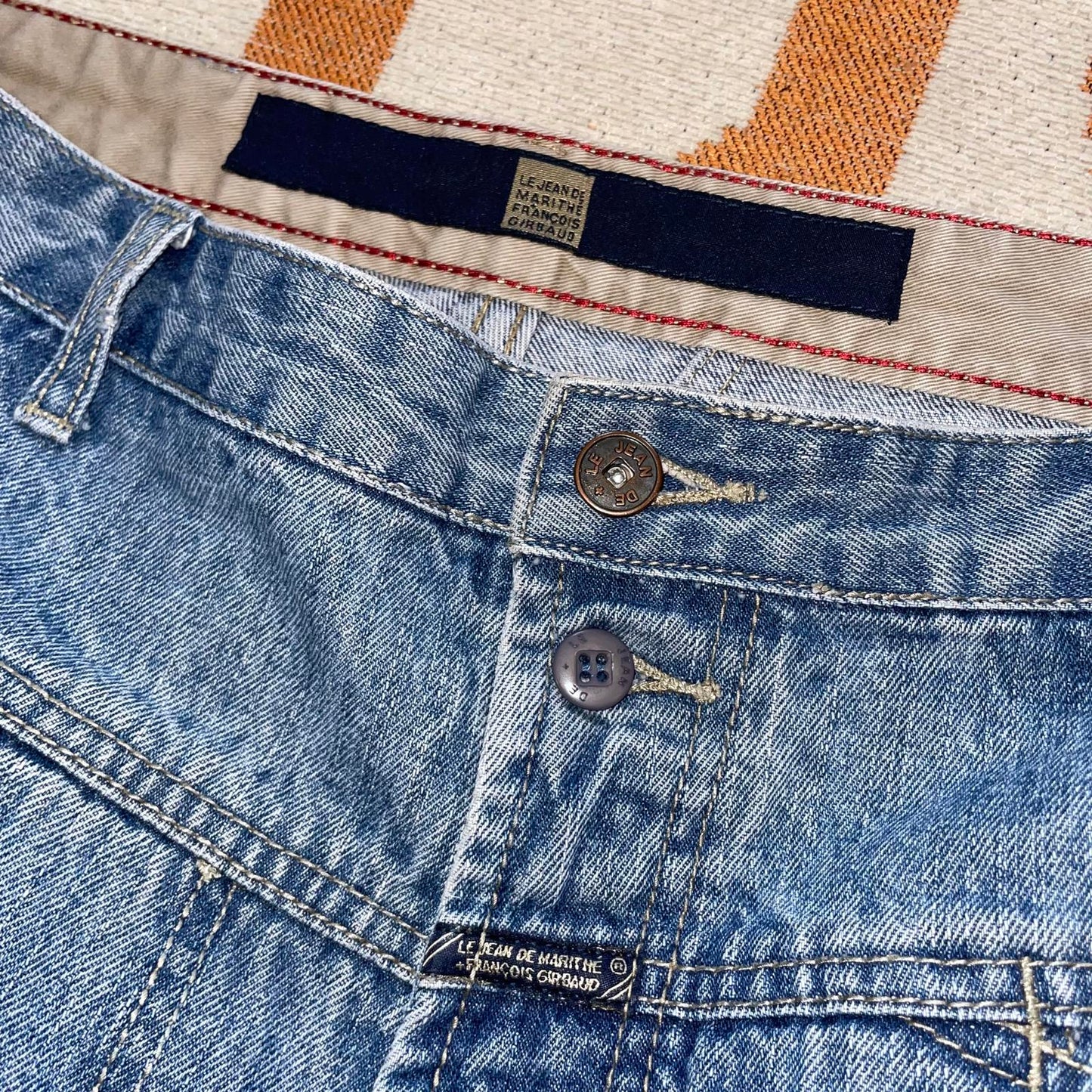 Marithé + Francois Girbaud 00s Embroidered Jeans 34x32