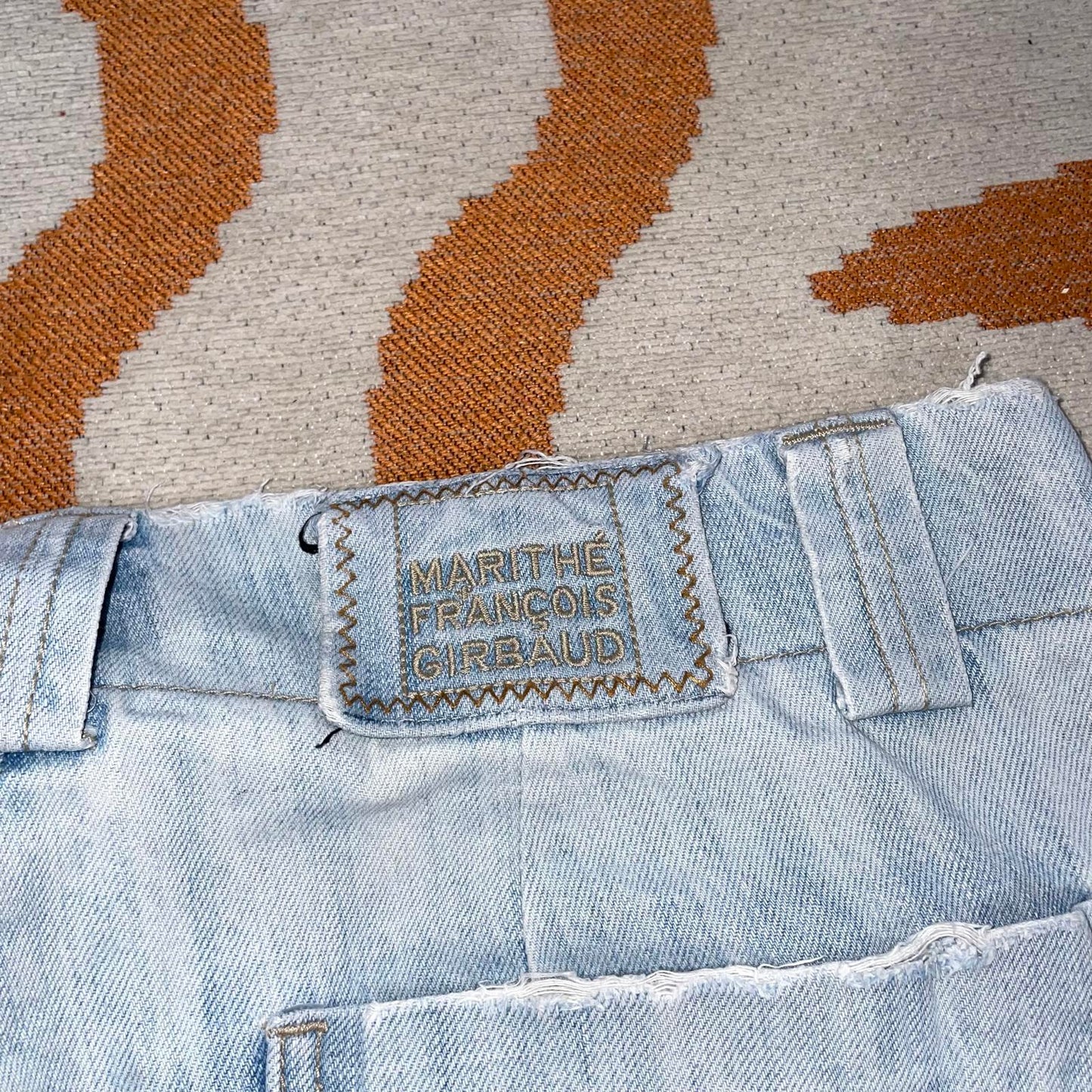 Marithè + Francois Girbaud 00s Velcro Cargo Baggy Denim Jeans 34x32