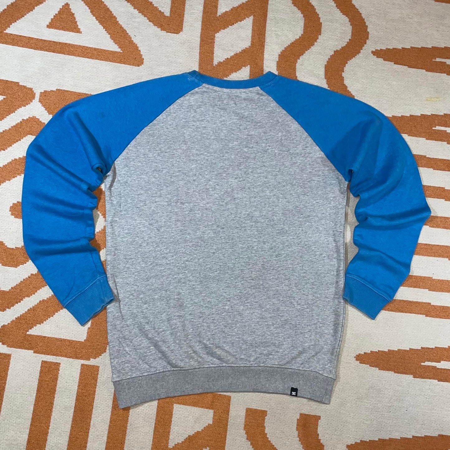 DC 00s Print Blue/Grey Logo Sweatshirt M
