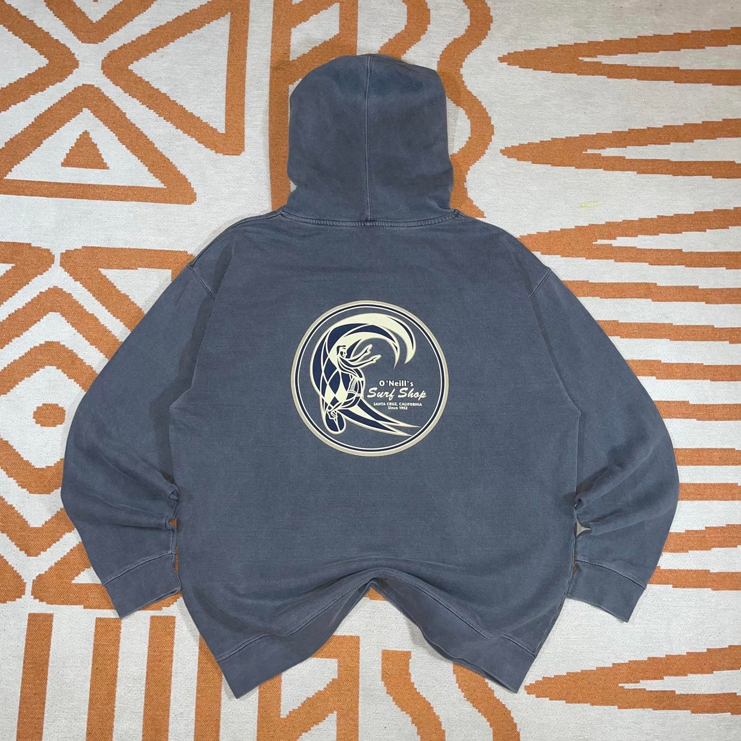 O’Neill 90s Surf Shop Art Print Grey Hoodie XL