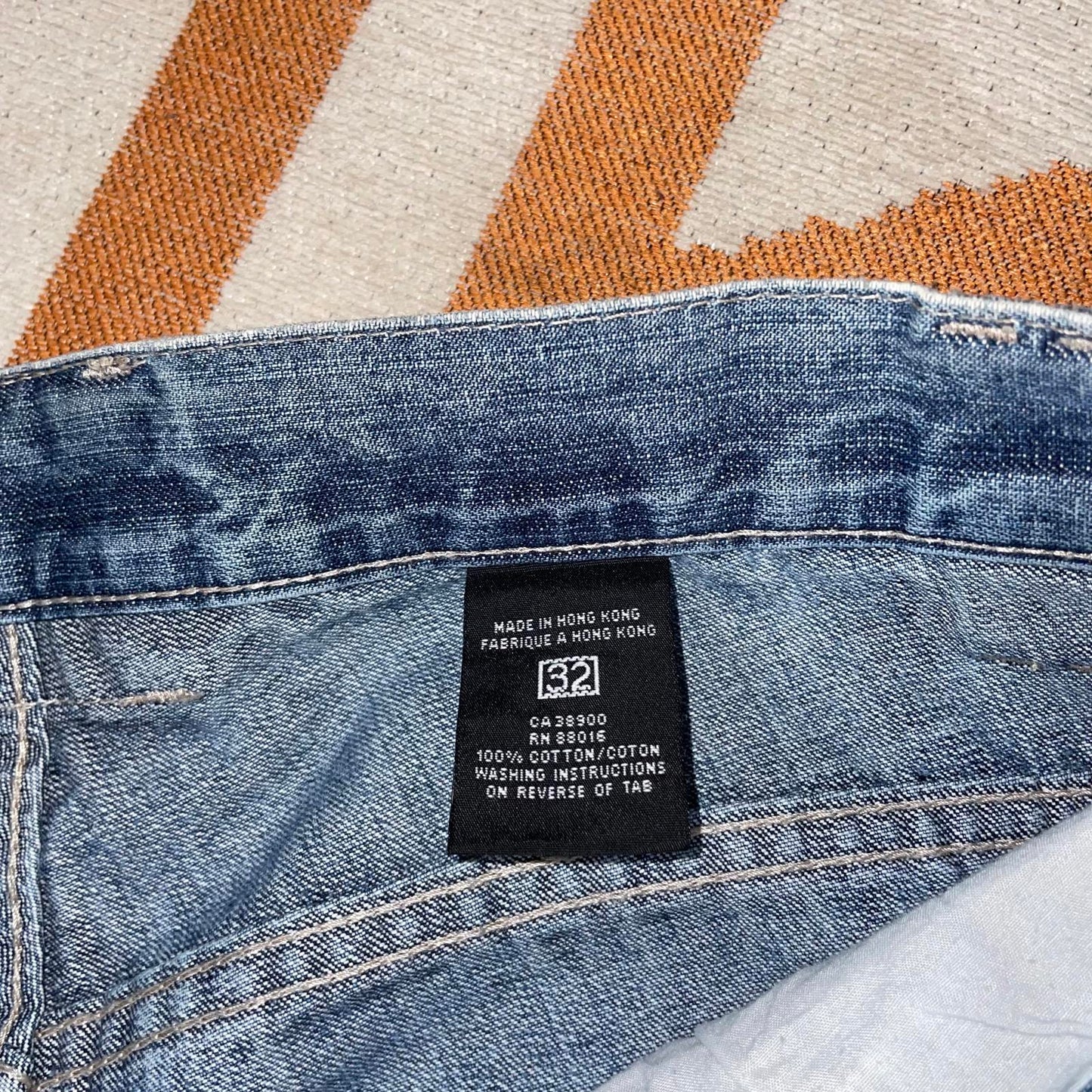 Pelle Pelle 00s Embroidered Baggy Blue Denim Jeans 32x34