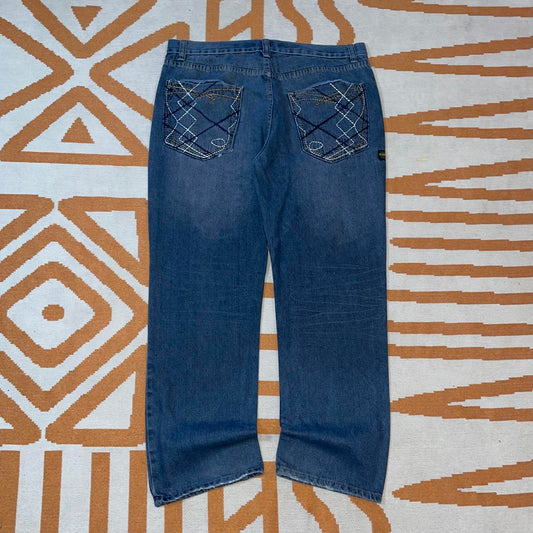 Phat Farm 00s Embroidered Jeans 38x30