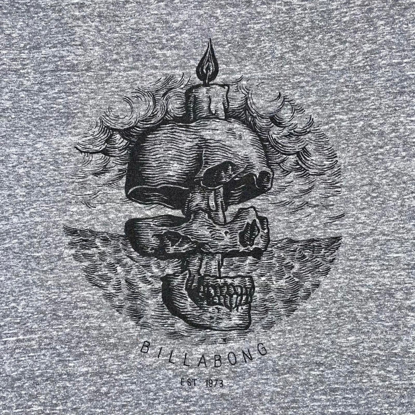 Billabong 00s Candle Skull Graphic T-Shirt L
