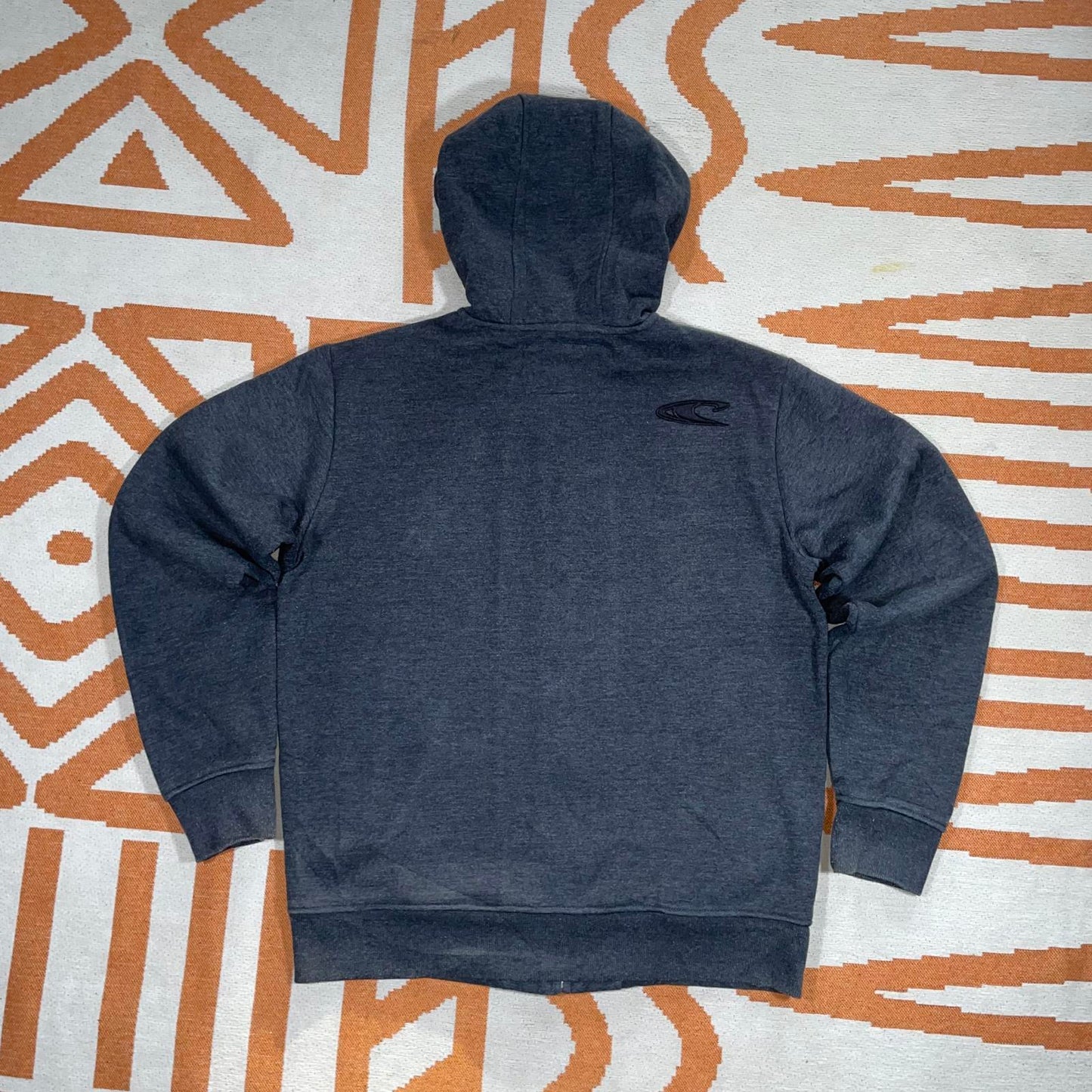 O’Neill 00s Embroidered Grey Surf Zip Hoodie M
