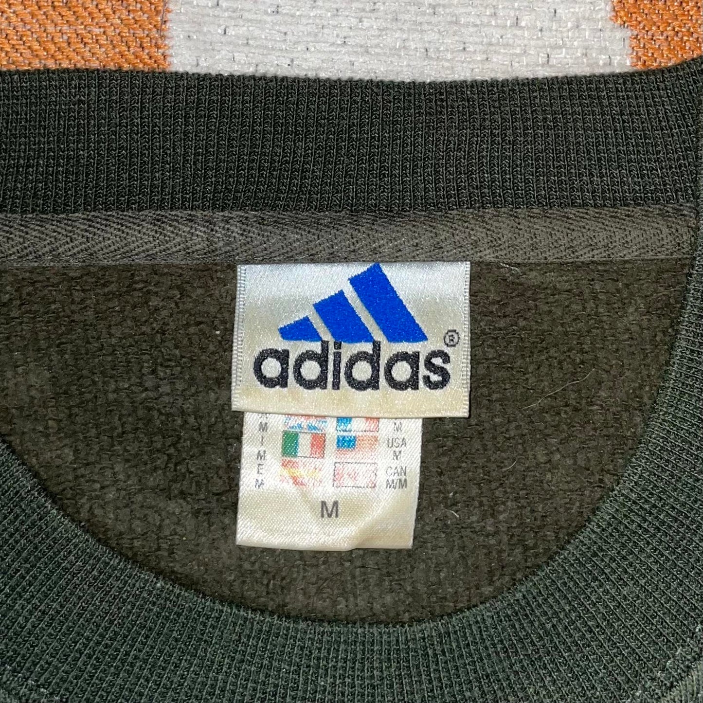 Adidas 90s Embroidered Green Sweatshirt M
