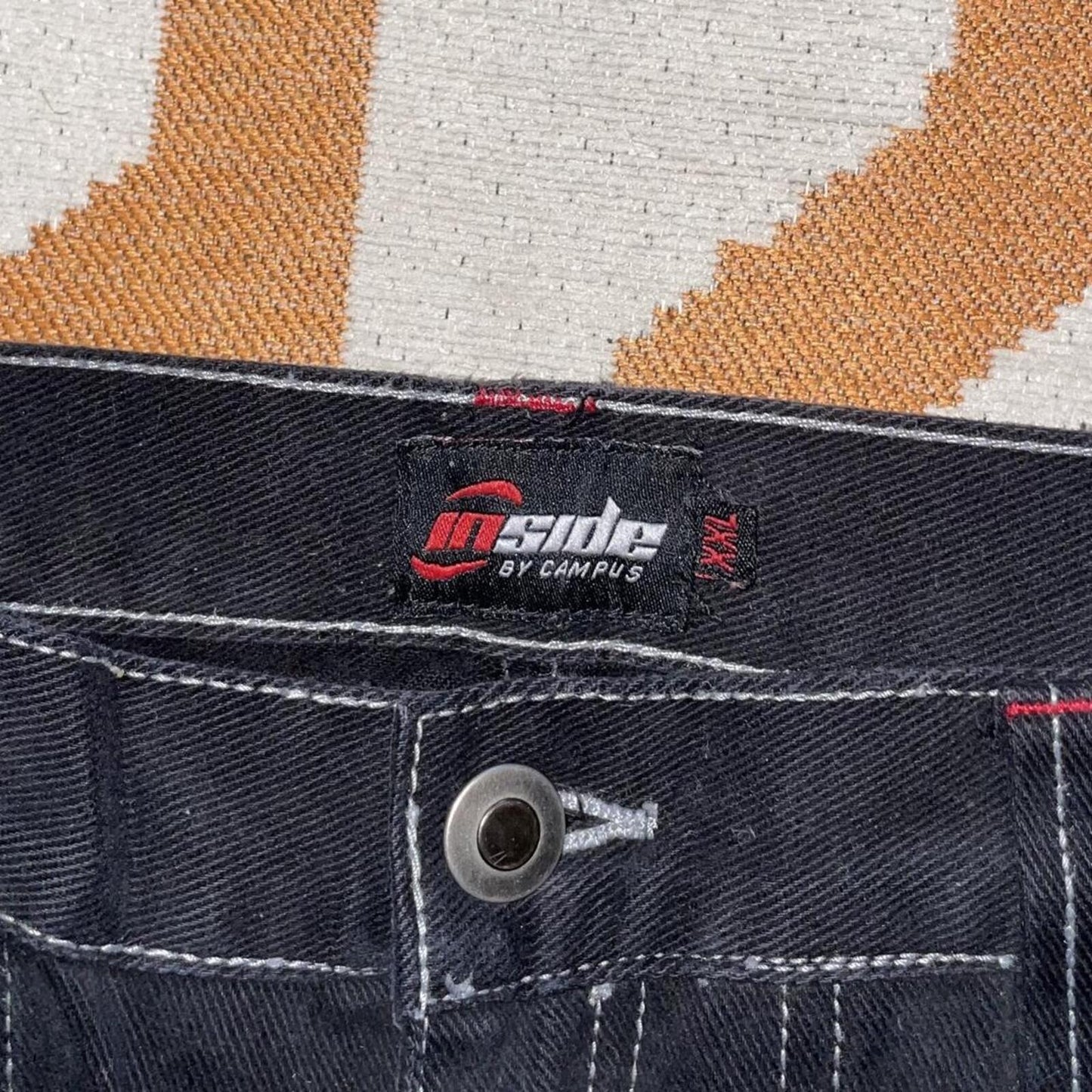 Campus 00s Embroidered ‘AC-WEAR’ Black Trousers 28x33